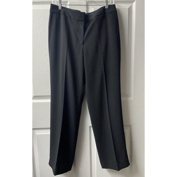 Liz Claiborne Sloane Dress Slacks Straight Leg Womens 10R Black Career Server - Picture 1 of 5